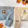 Custom Embroidered Beauty And The Beast Couple Hoodies, Matching Sweatshirts For Adults & Youth