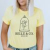 Disney Belle And Co Rose Design Shirt For Women, Beauty And The Beast Tee, Magic Kingdom Trip