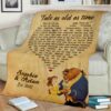 Personalized Beauty and the Beast Blanket, Adam & Belle Birthday Gift