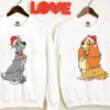 Disney Lady and The Tramp Christmas Lights Couple Sweatshirt, Holiday Family Shirts