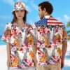 Lady & The Tramp 4th of July Hawaiian Shirt, Summer Vacation Cartoon Dog Gift for Couples