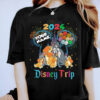 Personalized Disney Trip Shirt 2025, Lady and the Tramp Disneyworld Matching Tees with Custom Name & Year