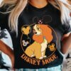 Vintage Lady Dog Mickey Balloons Shirt, Disney Lady and the Tramp T-shirt for Family Trip & Birthday Gift