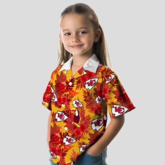 Kansas City Chiefs Floral Hawaiian Shirt, Red Tropical Toucan Game Day Outfit