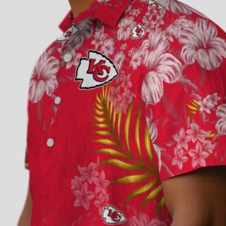 Kansas City Chiefs Hibiscus Red Hawaiian Shirt, Best NFL Fan Gift & Vacation Apparel