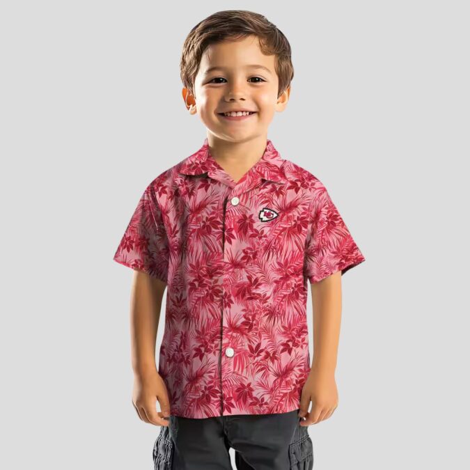 Limited Edition Kansas City Chiefs Leafy Hawaiian Shirt – Red Tropical Aloha Style