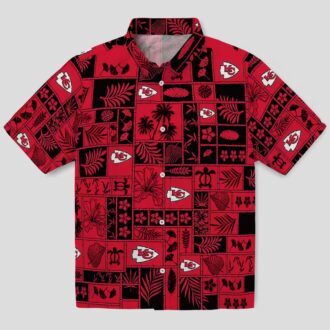 NFL Kansas City Chiefs Patchwork Hawaiian Shirt, Summer Beach Outfit for Football Fans