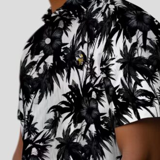 Minnesota Vikings Palm Print Hawaiian Shirt, NFL Summer Beachwear for Fans