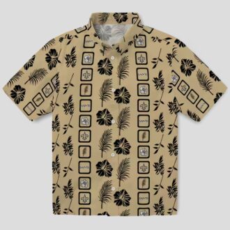 New Orleans Saints Floral Gold Hawaiian Shirt, NFL Football Fan Outfits