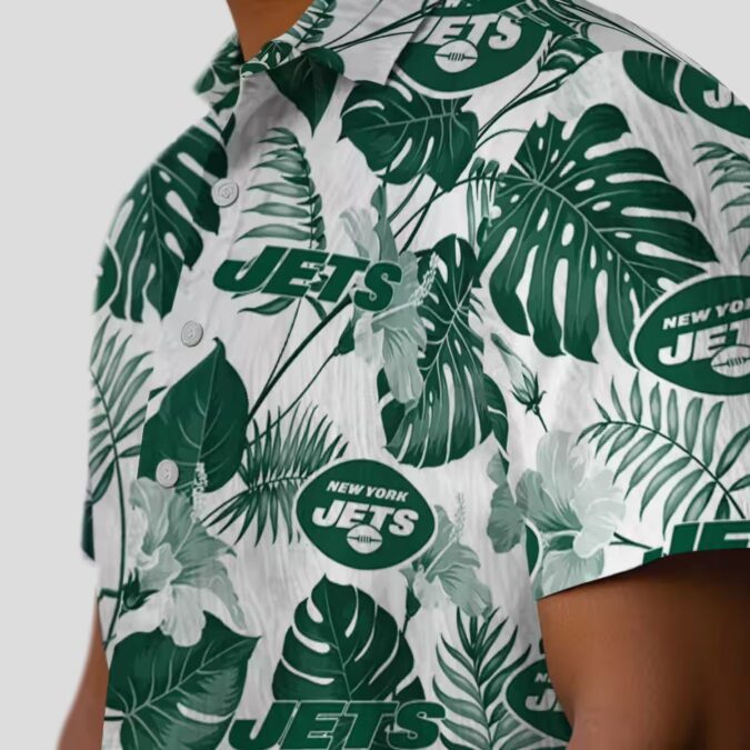 Floral Plants New York Jets Green Hawaiian Shirt, Summer NFL Tailgate Outfit