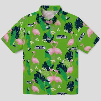 Seattle Seahawks Flamingo Tropical Blue Shirt – NFL Summer Hawaiian Style