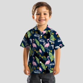 Seattle Seahawks Summer Vacation Shirt, Blue Flamingo Tropical NFL Apparel