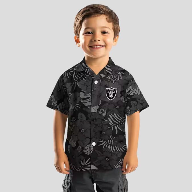 Black Tropical Hawaiian Shirt for Las Vegas Raiders Fans – Jungle Vibes NFL Apparel