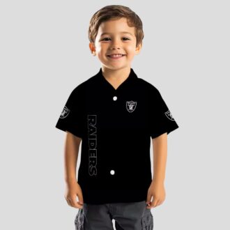 Las Vegas Raiders Minion Hawaiian Shirt, Black Theme Aloha Summer Fan Gift