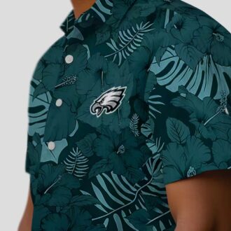 Buy Philadelphia Eagles Green Hawaiian Shirt, Jungle Vibes NFL Beach Party Outfit