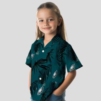 Philadelphia Eagles Palm Leaf Hawaiian Shirt, Tropical NFL Summer Beach Outfit