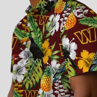 NFL Washington Commanders Tropical Toucan Hawaiian Shirt, Custom Summer Beach Outfit for Women