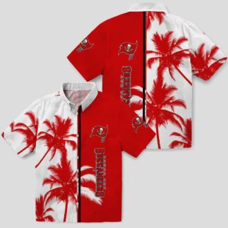 Tampa Bay Buccaneers Palm Trees Hawaiian Shirt, Red White NFL Shirt for Summer Vacation