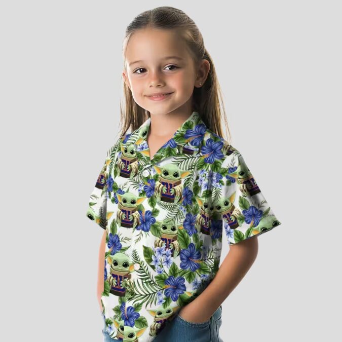 NFL New York Giants Yoda Green Hawaiian Shirt, Palm Sunset Tropical Beachwear