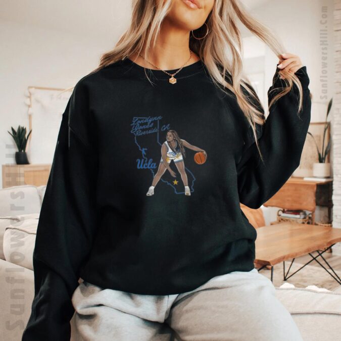 Londynn Jones UCLA Bruins Basketball Graphic Tee – Hometown Riverside CA Tribute