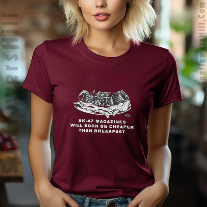 Diablo Macabre AK-47 Magazines Satire T-Shirt – Dark Humor 2025 Graphic Tee