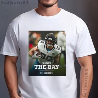 San Francisco 49ers NFL Welcome to the Bay TE Luke Farrell T-Shirt - Official Poster Design for Fans