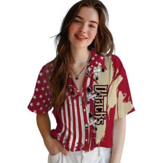 Arizona Diamondbacks Stitched Flag Red Hawaiian Shirt - MLB Summer Baseball Fan Gear for USA