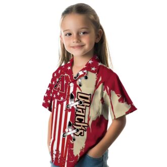 Arizona Diamondbacks Stitched Flag Red Hawaiian Shirt - MLB Summer Baseball Fan Gear for USA