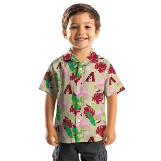 MLB Arizona Diamondbacks Flamingo Hawaiian Shirt, Red Green Tropical Beach Shirt for Fans
