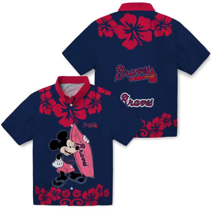 Atlanta Braves Mickey Surf Hawaiian Shirt – Tropical MLB Fan Gift for Summer