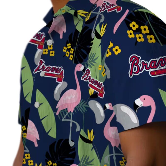 Atlanta Braves MLB Hawaiian Shirt – Summer Flamingo & Palm Leaves Print