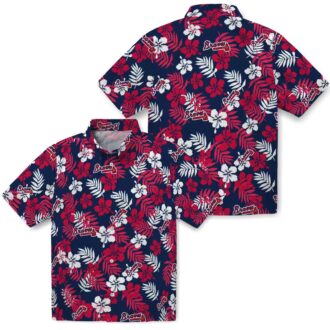 Limited Edition Atlanta Braves Hawaiian Shirt – Navy Tropical Floral Print