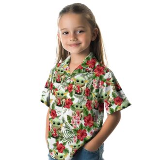 Boston Red Sox Aloha Summer Hawaiian Shirt - Tropical Yoda Green MLB Summer Beachwear