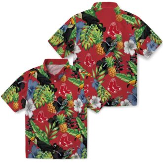 Boston Red Sox Tropical Toucan Hawaiian Shirt – Hibiscus & Pineapple Design