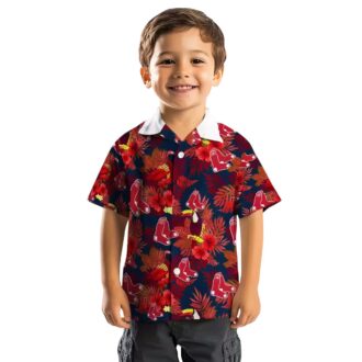 Unique Boston Red Sox Tropical Hawaiian Shirt - Floral Toucan Design for MLB Baseball Fans