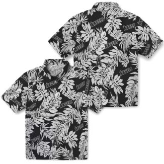 Los Angeles Angels Monstera Leaf Pattern Hawaiian Shirt – Tropical Black Shirt for Summer