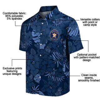 Best Houston Astros Blue Hawaiian Shirt - Jungle Vibes Tropical Design for MLB Baseball Fans