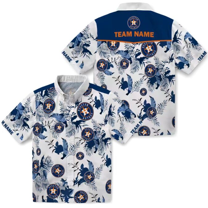 Custom Houston Astros Tropical Blue White Hawaiian Shirt for Summer