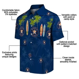 Houston Astros MLB Surfboard Palm Blue Hawaiian Shirt - Summer Beach Wear for Fans