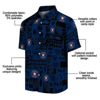 Houston Astros Tropical Aloha Hawaiian Shirt - Summer Beach Shirt with MLB Logo