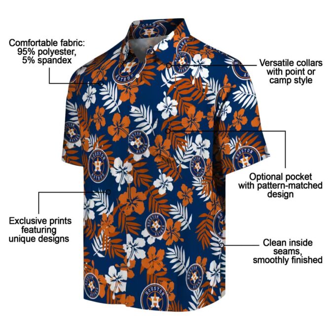 Tropical Blue Floral Houston Astros Hawaiian Shirt – MLB Summer Shirt for Fans