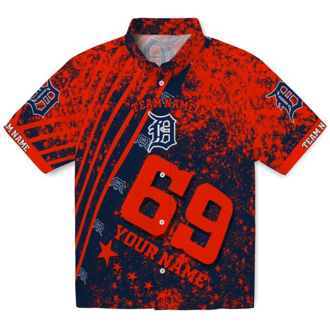 Custom Detroit Tigers Tropical Hawaiian Shirt – Navy Beach Shirt for MLB Fans