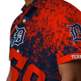 Custom Detroit Tigers Tropical Hawaiian Shirt - Navy Beach Shirt for MLB Fans