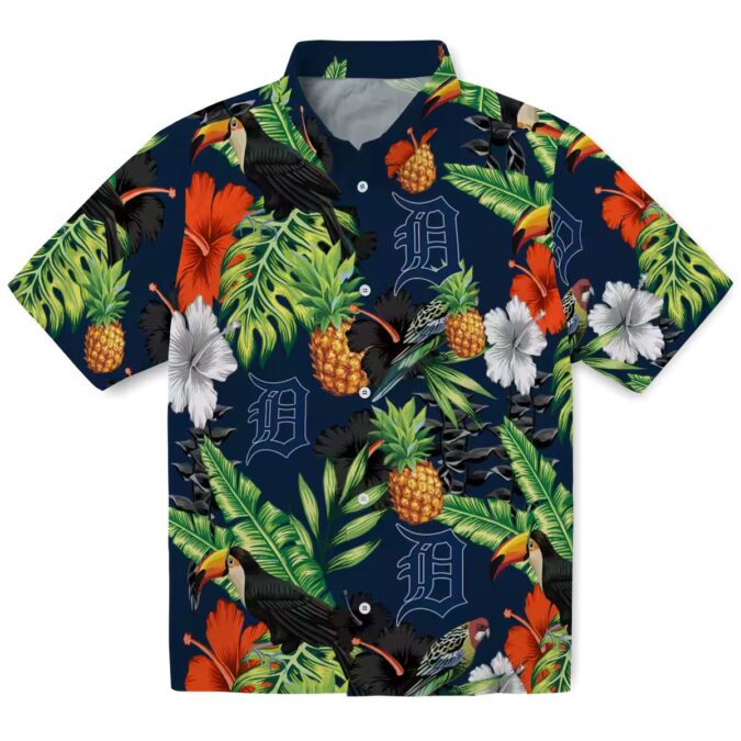 Detroit Tigers MLB Logo Hawaiian Shirt – Tropical Style for Baseball Fans