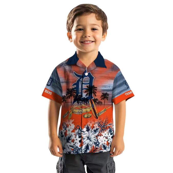 Tropical Canoe Detroit Tigers Hawaiian Shirt – Personalized MLB Beach Shirt for Vacation