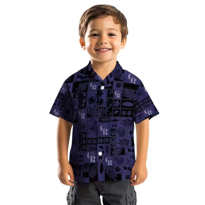Unique Colorado Rockies Tropical Hawaiian Shirt – MLB Team Patchwork Blue Black Summer Aloha Shirt