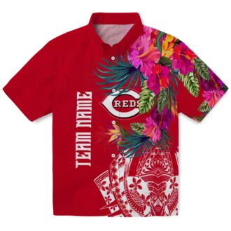 Cincinnati Reds Floral Polynesian Hawaiian Shirt – MLB Fan Apparel for Summer