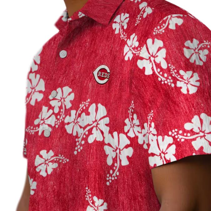 Cincinnati Reds Hibiscus Clusters Red Hawaiian Shirt – MLB Fan Gear for Summer