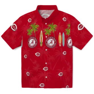 Cincinnati Reds Surfboard Palm Red Hawaiian Shirt – MLB Tropical Summer Apparel
