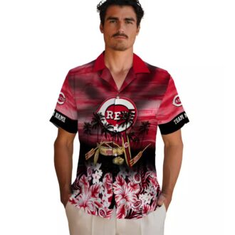 Red Cincinnati Reds Tropical Hawaiian Shirt - Personalized MLB Canoe Summer Style